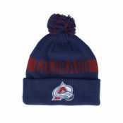 Fanatics - NHL Blå pom Beanie - Colorado Avalanche Beanie Navy/Garnet Pom @ Hatstore