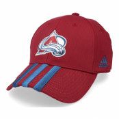 Adidas - NHL Röd adjustable Keps - Colorado Avalanche 3 Stripe Struc Team C Burgundy Adjustable @ Hatstore