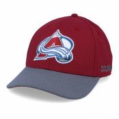 Adidas - NHL Röd flexfit Keps - Colorado Avalanche Coach Burgundy/Grey Flexfit @ Hatstore