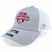 Fanatics - NHL Grå trucker Keps - Colorado Avalanche Stanley Cup Champs Locker Room Grey/White Trucker @ Hatstore