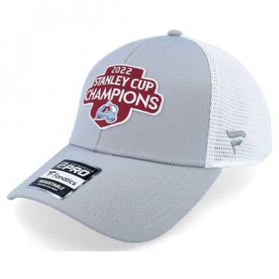 Fanatics - NHL Grå trucker Keps - Colorado Avalanche Stanley Cup Champs Locker Room Grey/White Trucker @ Hatstore