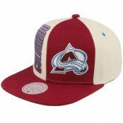 Mitchell&Ness - NHL Beige snapback Keps - Colorado Avalanche Pop Panel Off White/Maroon Snapback @ Hatstore