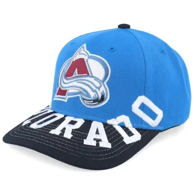 Mitchell&Ness - NHL Blå adjustable Keps - Colorado Avalanche Underarch Pro Light Blue/Black A-frame Adjustable @ Hatstore