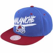 Mitchell&Ness - NHL Blå snapback Keps - Colorado Avalanche Transcript Bue Snapback @ Hatstore