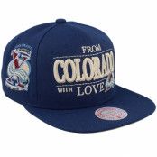 Mitchell&Ness - NHL Blå snapback Keps - Colorado Avalanche With Love Blue Snapback @ Hatstore