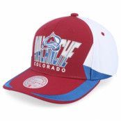 Mitchell&Ness - NHL Röd adjustable Keps - Colorado Avalanche Retrodome Pro Maroon Adjustable @ Hatstore