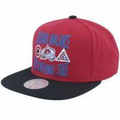 Mitchell&Ness - NHL Röd snapback Keps - Colorado Avalanche City Love Maroon/Black Snapback @ Hatstore