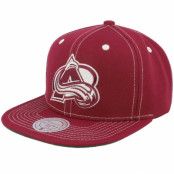 Mitchell&Ness - NHL Röd snapback Keps - Colorado Avalanche Contrast Natural Maroon Snapback @ Hatstore