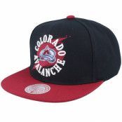 Mitchell&Ness - NHL Svart adjustable Keps - Colorado Avalanche Circle Splash Black Snapback @ Hatstore