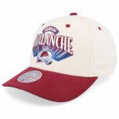 Mitchell&Ness - NHL Vit adjustable Keps - Colorado Avalanche Horizon Pro Off White/Maroon Adjustable @ Hatstore