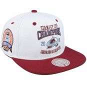 Mitchell&Ness - NHL Vit snapback Keps - Colorado Avalanche Champ Series White/Burgundy Snapback @ Hatstore