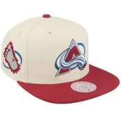 Mitchell&Ness - NHL Vit snapback Keps - Colorado Avalanche Vintage Off White/Burgundy Snapback @ Hatstore