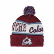 Mitchell&Ness - NHL Röd pom Beanie - Colorado Avalanche Block Sweep Knit Maroon Pom @ Hatstore