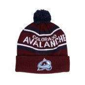 Outerstuff - NHL Röd pom Beanie - Kids Colorado Avalanche Jacquared Knit Team Red Pom @ Hatstore