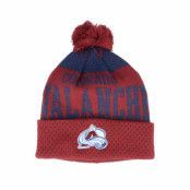 Outerstuff - NHL Röd pom Beanie - Kids Colorado Avalanche Stretchark Knit Maroon/Navy Pom @ Hatstore