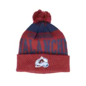 Outerstuff - NHL Röd pom Beanie - Kids Colorado Avalanche Stretchark Knit Maroon/Navy Pom @ Hatstore