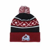 Outerstuff - NHL Svart pom Beanie - Kids Colorado Avalanche Face-off Cuff Pom Beanie Red/Black Pom @ Hatstore