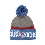 Reebok - NHL Svart pom Beanie - Colorado Avalanche Team Pom Knit @ Hatstore