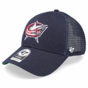 47 Brand - NHL Blå trucker Keps - Columbus Blue Jackets NHL Branson Mvp Navy Trucker @ Hatstore