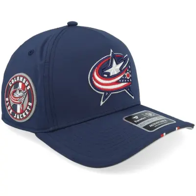 Fanatics - NHL Blå adjustable Keps - Columbus Blue Jackets Auth Pro 2025 NHL Mesh Gray/Navy A-Frame Adjustable @ Hatstore