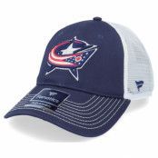 Fanatics - NHL Blå trucker Keps - Columbus Blue Jackets Primary Logo Core Navy/White Trucker @ Hatstore