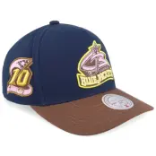 Mitchell&Ness - NHL Blå adjustable Keps - Hatstore Exclusive x Columbus Blue Jackets Pro Crown Navy/Brown A-frame Adjustable @ Hatstore