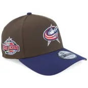 New Era - NHL Brun adjustable Keps - Hatstore Exclusive x Columbus Blue Jackets 9FORTY Inaugural Season 00-01 Brown/Navy A-Frame Adjustable @ Hatstore