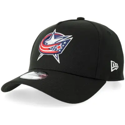 New Era - NHL Svart adjustable Keps - Kids Hatstore Exclusive x Columbus Blue Jackets 9FORTY Black A-frame Adjustable @ Hatstore