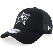 New Era - NHL Svart trucker Keps - Columbus Blue Jackets 9FORTY Black/White A-Frame Trucker @ Hatstore