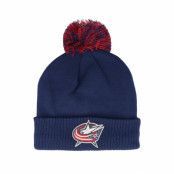 New Era - NHL Blå pom Beanie - Columbus Blue Jackets NHL Cuffed Beanie Navy Blue Pom @ Hatstore