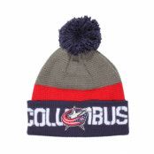 Reebok - NHL Svart pom Beanie - Columbus Blue Jackets Team Pom Knit @ Hatstore