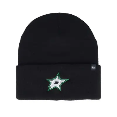 47 Brand - NHL Svart cuff Beanie - Dallas Stars NHL Haymaker Black Cuff @ Hatstore