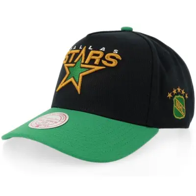 Mitchell&Ness - NHL Svart snapback Keps - Dallas Stars Legendary Away Pro Vintage Black/Green A-frame Snapback @ Hatstore