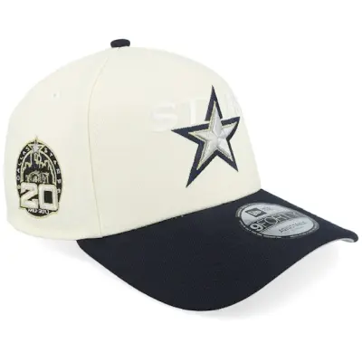New Era - NHL Vit adjustable Keps - Dallas Stars 9FORTY Chrome/Navy A-Frame Adjustable @ Hatstore