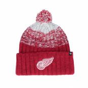 47 Brand - NHL Röd pom Beanie - Detroit Red Wings Cascade 47 Cuff Knit Beanie Red/White Pom @ Hatstore