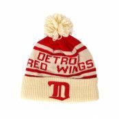 Adidas - NHL Beige pom Beanie - Detroit Red Wings Cuffed Knit Natural/Red Pom @ Hatstore