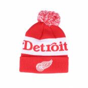 Adidas - NHL Röd pom Beanie - Detroit Red Wings Cuffed Knit Red/White Pom @ Hatstore