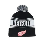 Fanatics - NHL Svart pom Beanie - Detroit Red Wings Black/White Pom @ Hatstore