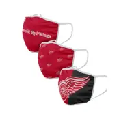 Foco - NHL Röd Mask - Detroit Red Wings 3-Pack NHL Red Face Mask @ Hatstore