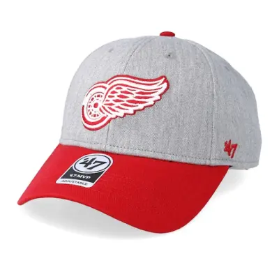 47 Brand - NHL Grå adjustable Keps - Detroit Red Wings Palomino Two Tone 47 Mvp Heather/Red Adjustable @ Hatstore