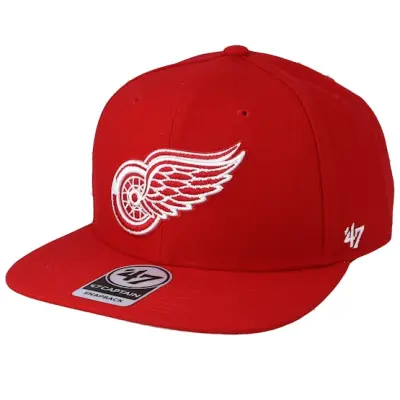 47 Brand - NHL Röd snapback Keps - Detroit Red Wings No Shot 47 Captain Red Snapback @ Hatstore