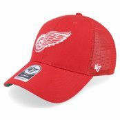 47 Brand - NHL Röd trucker Keps - Detroit Red Wings Branson Mvp Red/White Trucker @ Hatstore