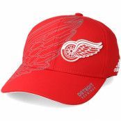 Adidas - NHL Röd flexfit Keps - Detroit Red Wings Second Season Structured Red Flexfit @ Hatstore