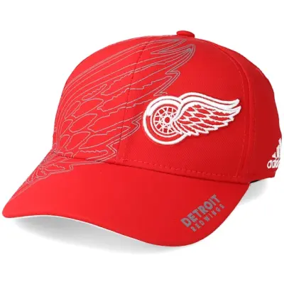 Adidas - NHL Röd flexfit Keps - Detroit Red Wings Second Season Structured Red Flexfit @ Hatstore