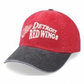 American Needle - NHL Röd unconstructed Keps - Detroit Red Wings Dyer Red&Black Dad Cap @ Hatstore