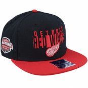 Fanatics - NHL Svart snapback Keps -"Detroit Red Wings Black/Red Snapback"@ Hatstore