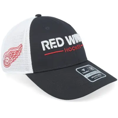Fanatics - NHL Svart trucker Keps - Detroit Red Wings Authentic Pro Rink Black/White Trucker @ Hatstore