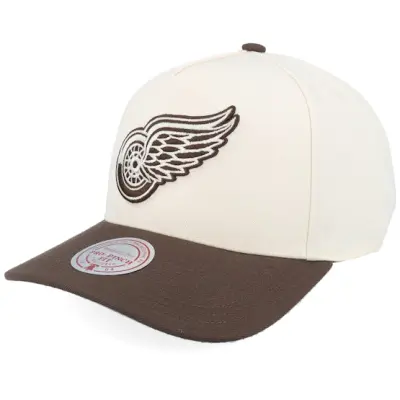 Mitchell&Ness - NHL Beige adjustable Keps - Detroit Red Wings Fashion 2t Pro Cream/Brown A-Frame Adjustable @ Hatstore