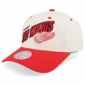 Mitchell&Ness - NHL Beige adjustable Keps - Detroit Red Wings Retro Type Pro Off White/Red Adjustable @ Hatstore