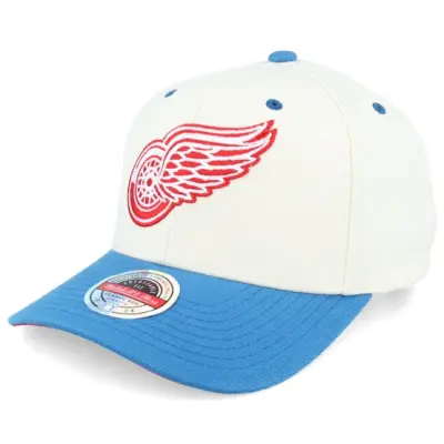 Mitchell&Ness - NHL Beige adjustable Keps - Hatstore Exclusive x Detroit Red Wings Natural Blue Ecru A-frame Adjustable @ Hatstore